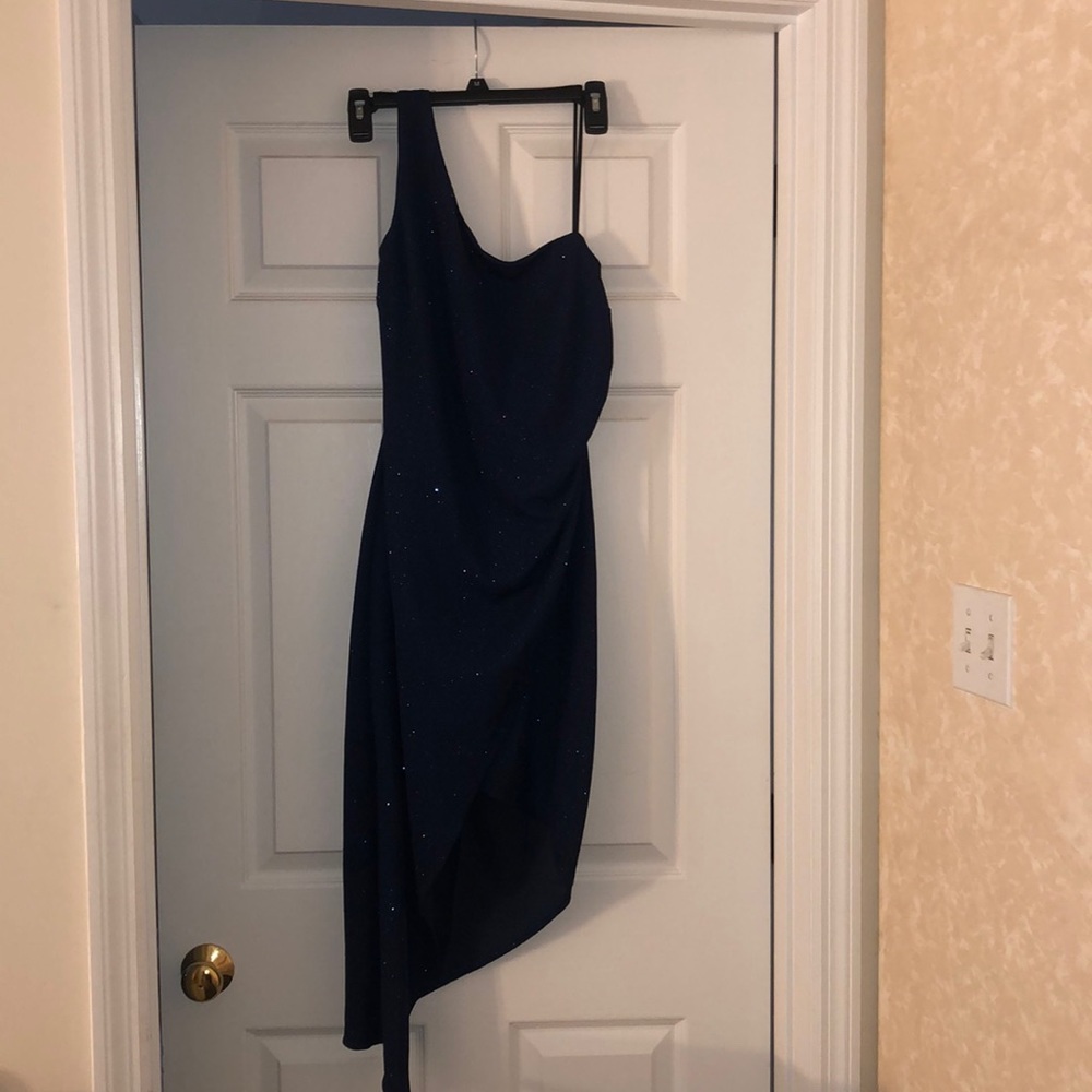Sparkly Navy Blue high-low dress